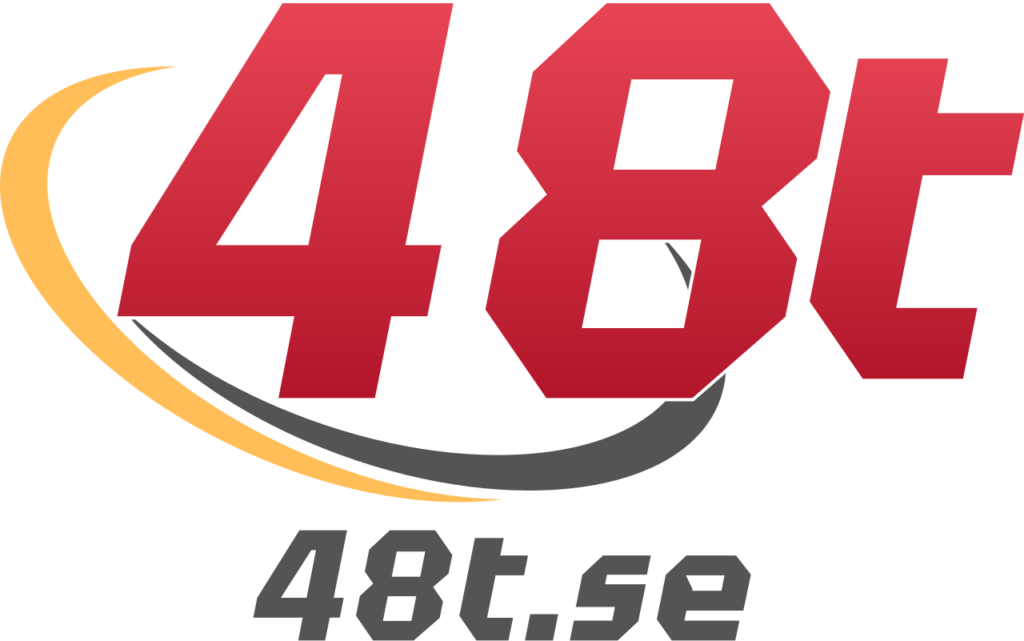 48t.se logotype - red/grey - no slogan